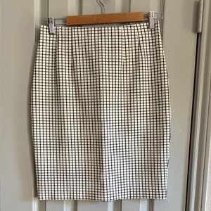 Classic Black and White Checkered Skirt